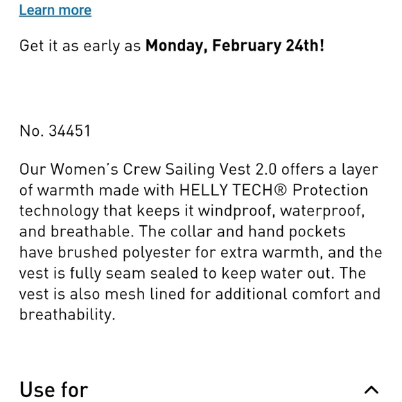 Helly Hansen Women's Crew Vest 2.0 - Picture 5 of 9